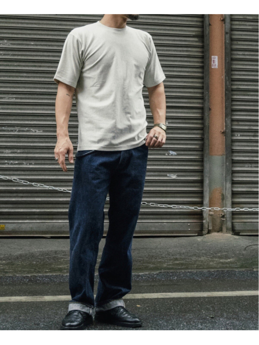 BRONSON Size L 10.6 oz Reverse Weave 100% Cotton T-Shirt Gray 🇺🇸ship S - Picture 3 of 9